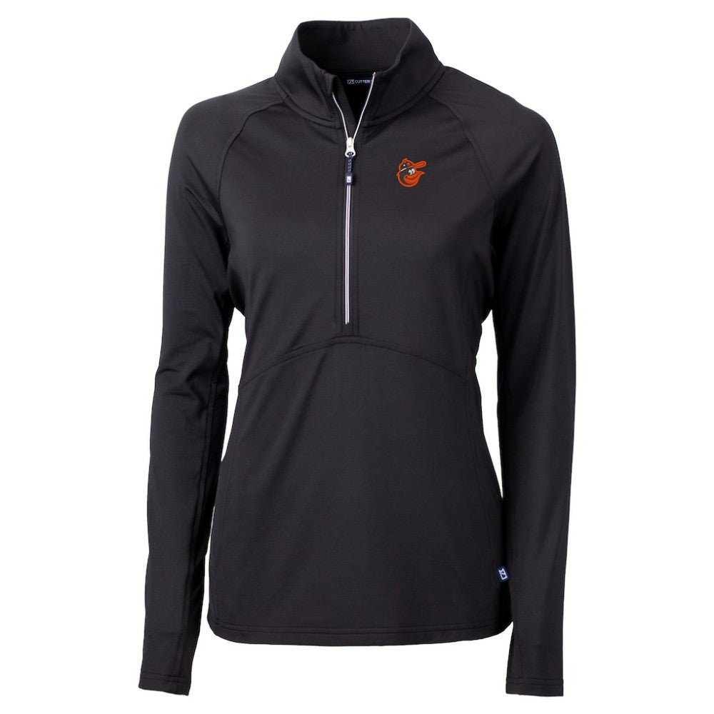 Baltimore Orioles Cutter & Buck Women's  DryTec Adapt Eco Knit Stretch Recycled Raglan Half-Zip Top for sale
