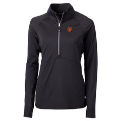 Baltimore Orioles Cutter & Buck Women's  DryTec Adapt Eco Knit Stretch Recycled Raglan Half-Zip Top for sale