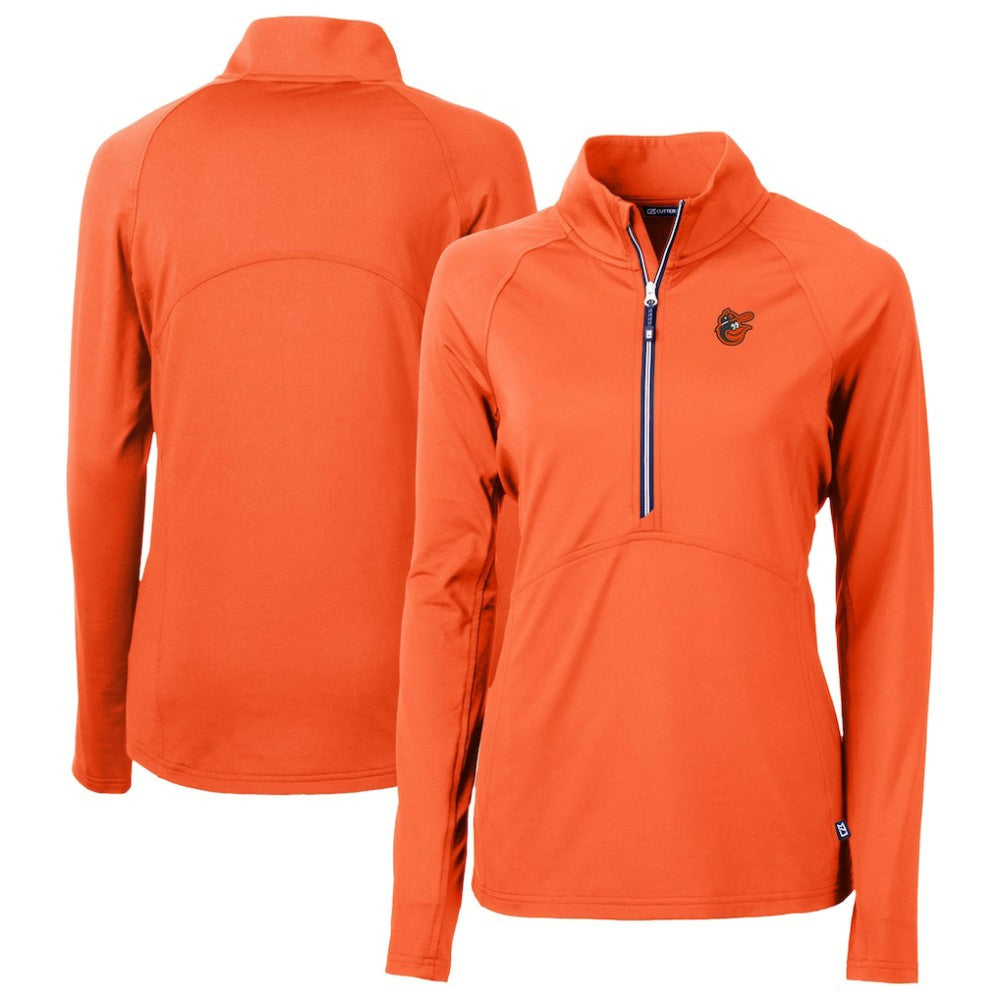 Baltimore Orioles Cutter & Buck Women's  DryTec Adapt Eco Knit Stretch Recycled Raglan Half-Zip Top Near Me