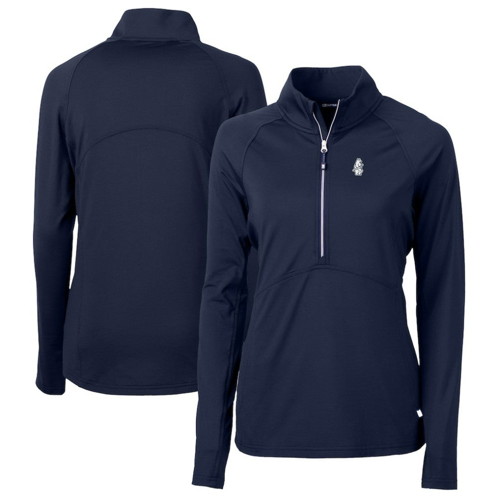 Chicago Cubs Cutter & Buck Women's Cooperstown Collection DryTec Adapt Eco Knit Stretch Recycled Raglan Half-Zip Top Near Me