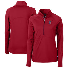 Cleveland Guardians Cutter & Buck Women's  DryTec Adapt Eco Knit Stretch Recycled Raglan Half-Zip Top Near Me