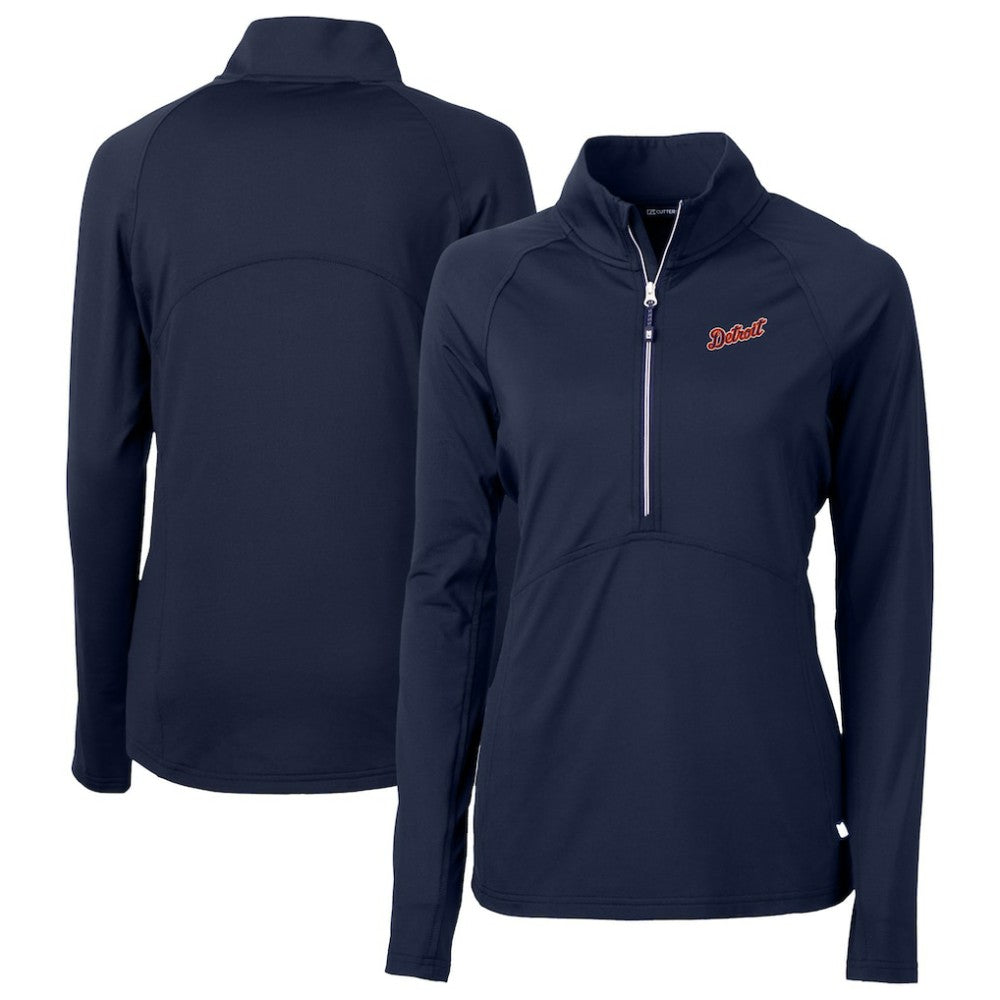 Detroit Tigers Cutter & Buck Women's  DryTec Adapt Eco Knit Stretch Recycled Raglan Half-Zip Top Near Me