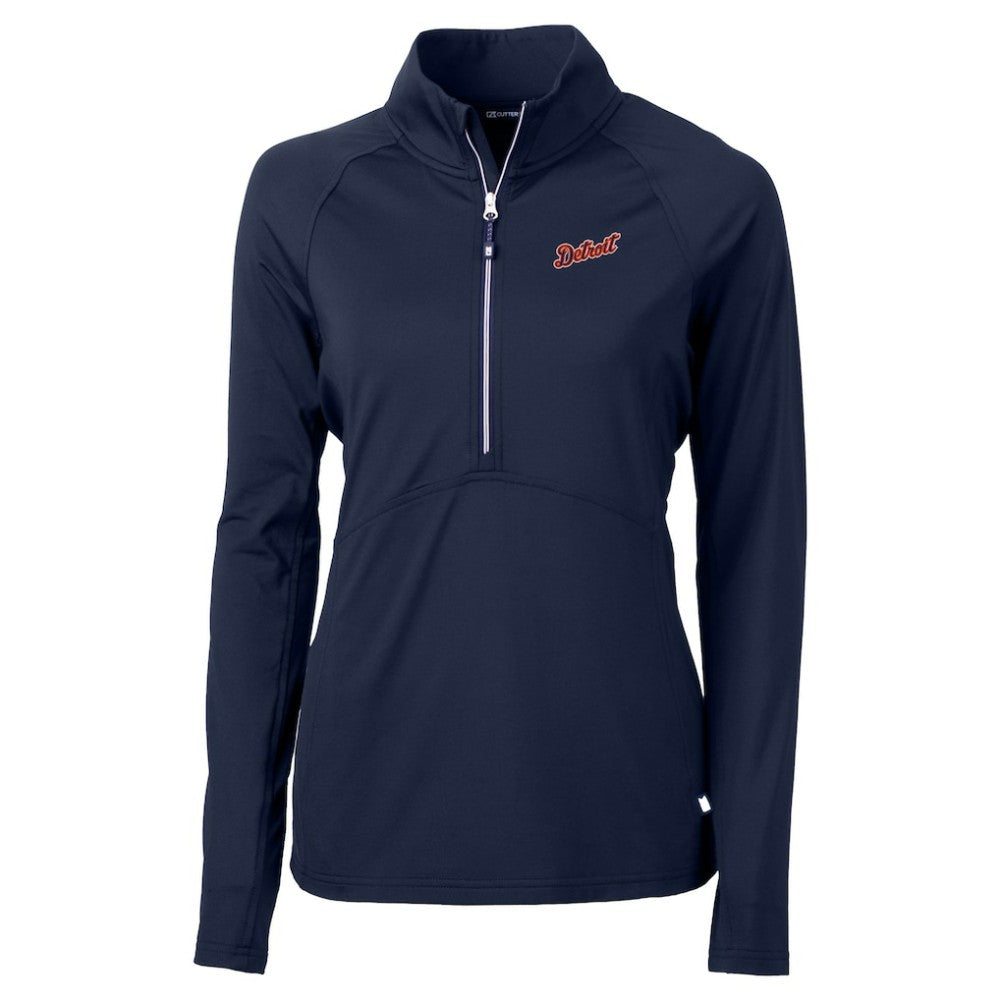 Detroit Tigers Cutter & Buck Women's  DryTec Adapt Eco Knit Stretch Recycled Raglan Half-Zip Top Near Me