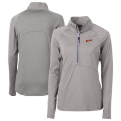 Detroit Tigers Cutter & Buck Women's  DryTec Adapt Eco Knit Stretch Recycled Raglan Half-Zip Top Sale