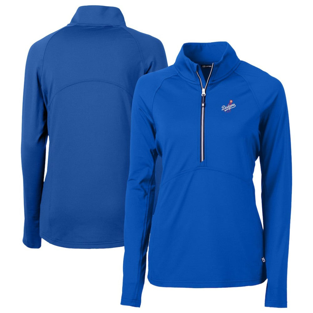Los Angeles Dodgers Cutter & Buck Women's  DryTec Adapt Eco Knit Stretch Recycled Raglan Half-Zip Top Sale