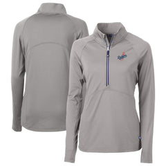Los Angeles Dodgers Cutter & Buck Women's  DryTec Adapt Eco Knit Stretch Recycled Raglan Half-Zip Top Discount
