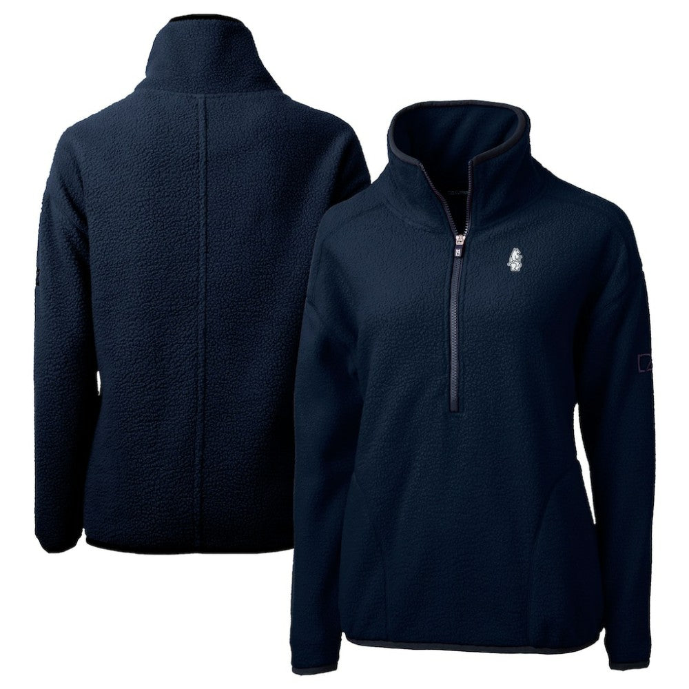 Chicago Cubs Cutter & Buck Women's Cooperstown Collection Cascade Eco Sherpa Fleece Half-Zip Pullover Jacket Discount