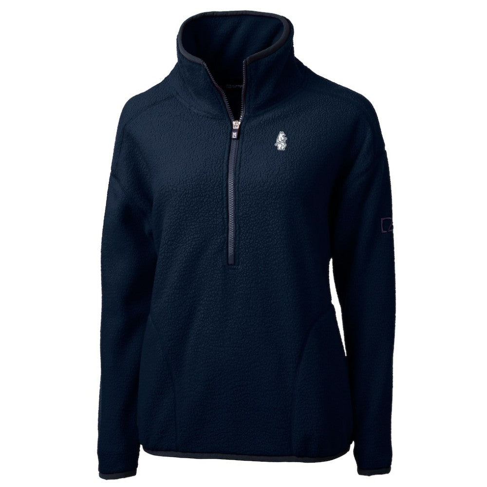 Chicago Cubs Cutter & Buck Women's Cooperstown Collection Cascade Eco Sherpa Fleece Half-Zip Pullover Jacket Discount
