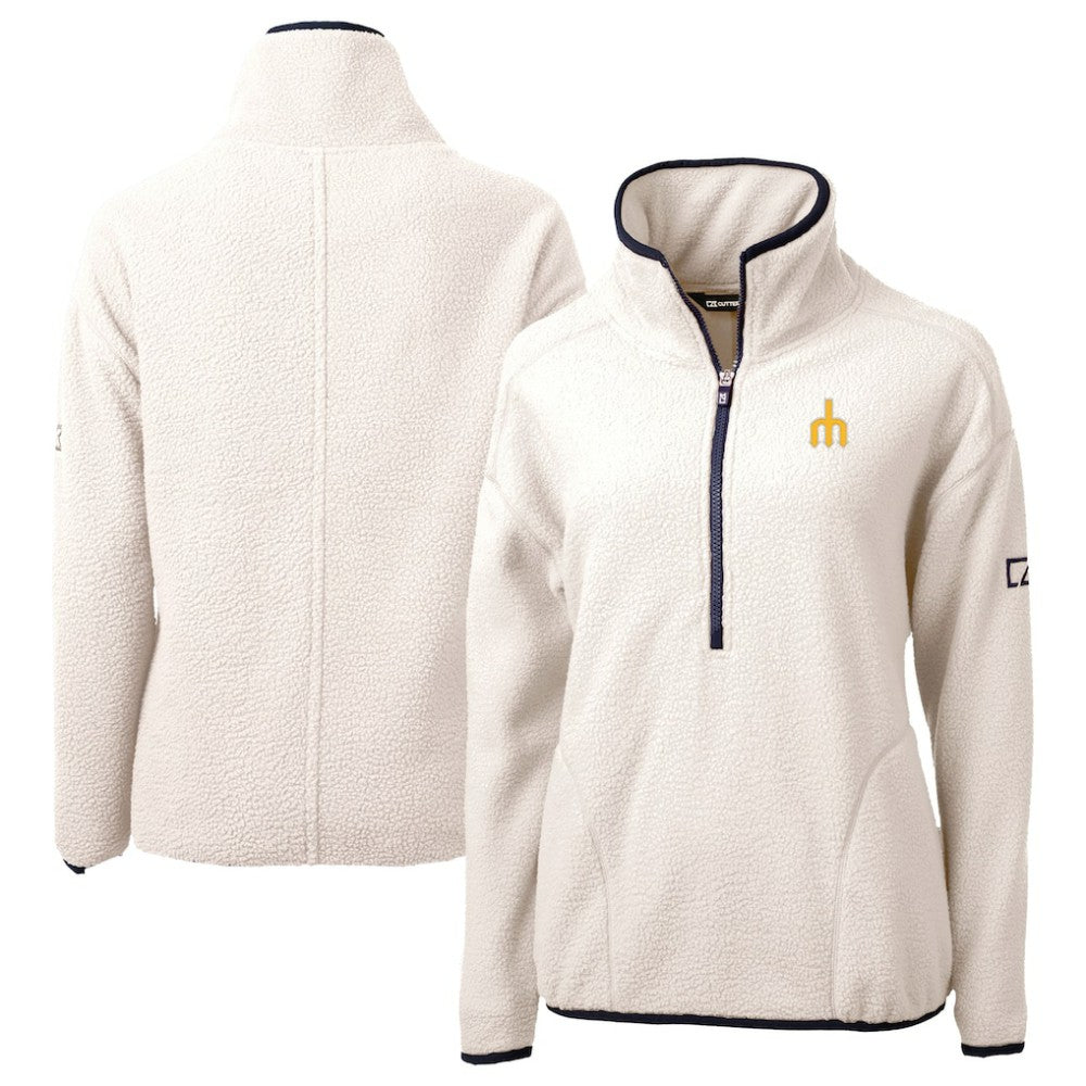 Seattle Mariners Cutter & Buck Women's  Cascade Eco Sherpa Fleece Half-Zip Pullover Jacket Discount