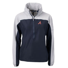 Atlanta Braves Cutter & Buck Women's  Charter Eco Recycled Half-Zip Anorak Jacket for sale