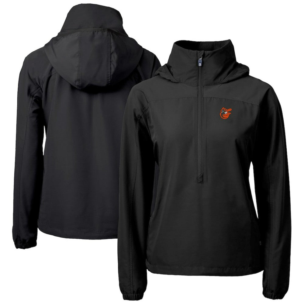 Baltimore Orioles Cutter & Buck Women's  Charter Eco Recycled Half-Zip Anorak Jacket Outlet
