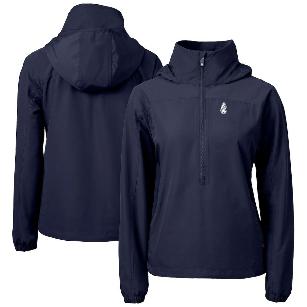 Chicago Cubs Cutter & Buck Women's Cooperstown Collection Charter Eco Recycled Half-Zip Anorak Jacket Discount