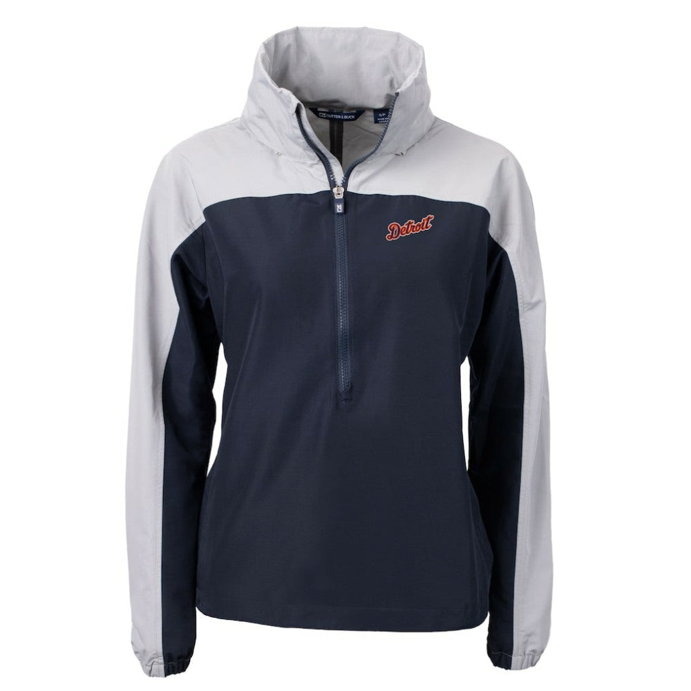 Detroit Tigers Cutter & Buck Women's  Charter Eco Recycled Half-Zip Anorak Jacket Online