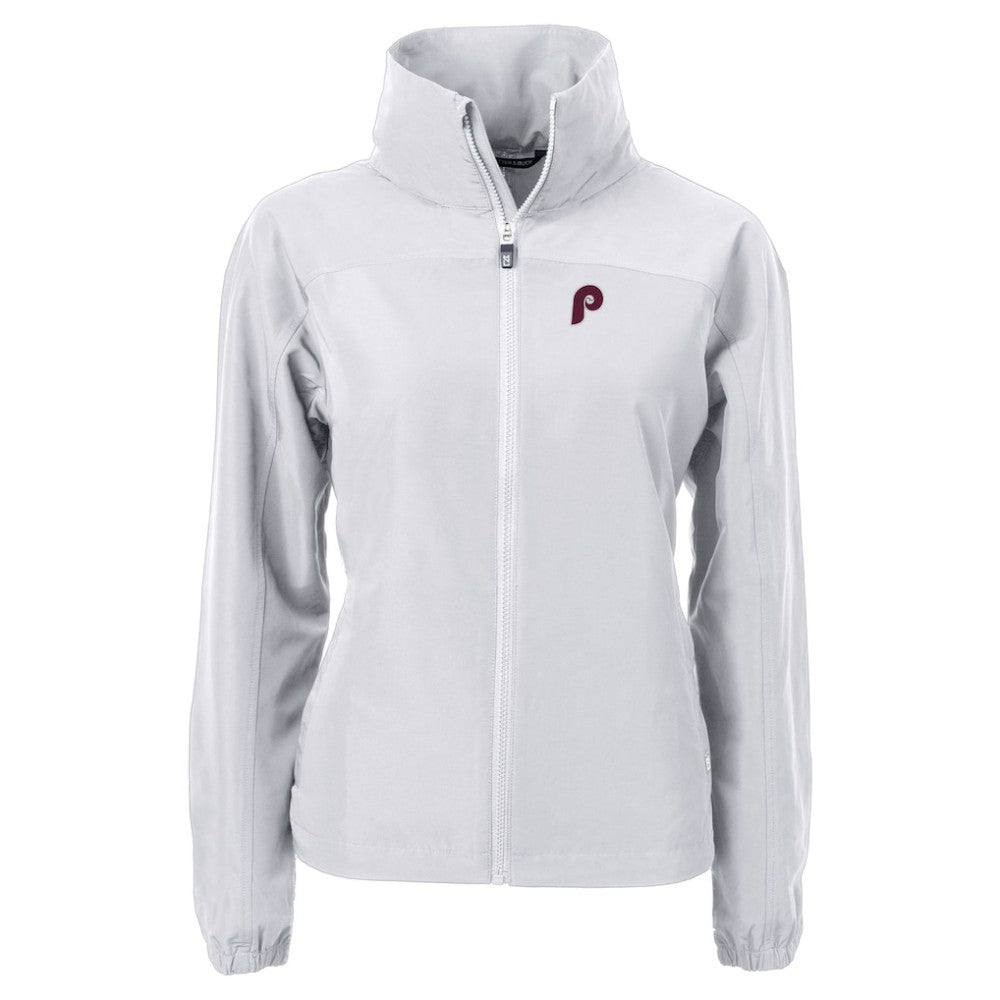 Philadelphia Phillies Cutter & Buck Women's Cooperstown Collection Charter Eco Recycled Full-Zip Jacket for sale