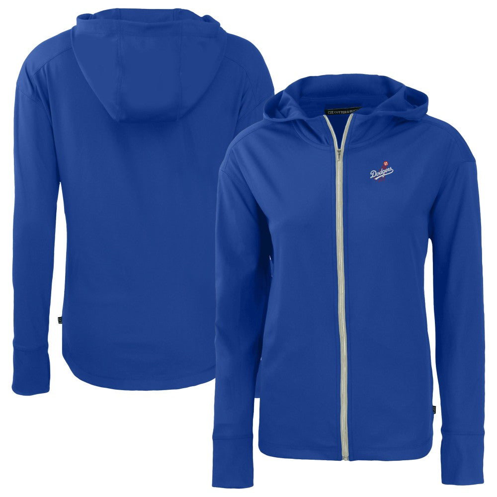 Los Angeles Dodgers Cutter & Buck Women's  Daybreak Eco Recycled Full-Zip Hoodie Jacket Outlet