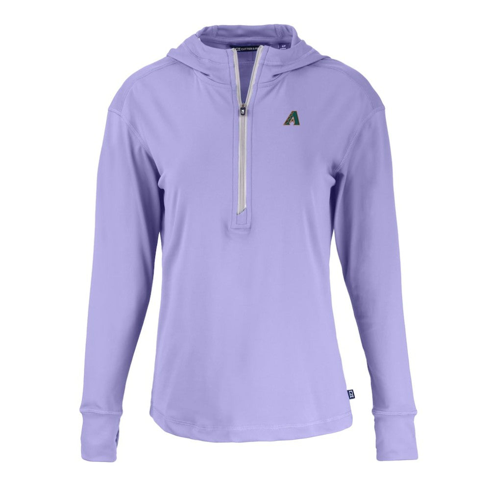 Arizona Diamondbacks Cutter & Buck Women's Daybreak Eco Recycled Half-Zip Hoodie Outlet