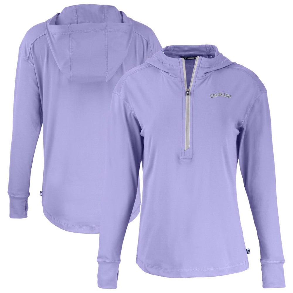 Colorado Rockies Cutter & Buck Women's Daybreak Eco Recycled Half-Zip Hoodie Outlet