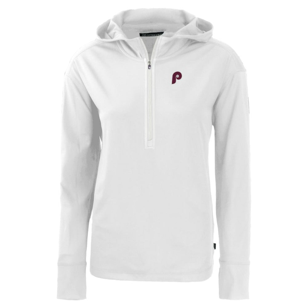 Philadelphia Phillies Cutter & Buck Women's Daybreak Eco Recycled Half-Zip Hoodie Sale