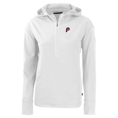 Philadelphia Phillies Cutter & Buck Women's Daybreak Eco Recycled Half-Zip Hoodie Sale