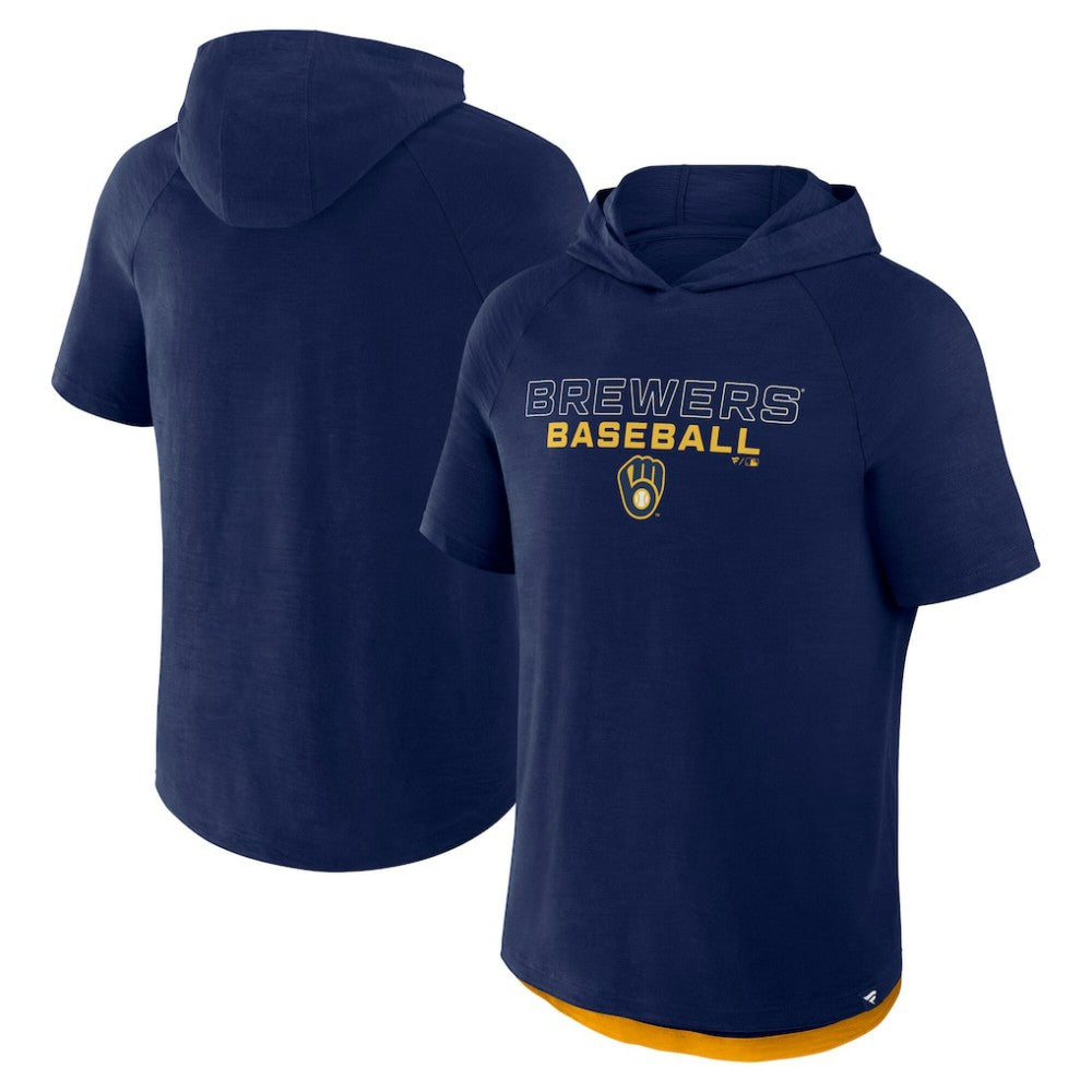 Milwaukee Brewers Fanatics Clubhouse Optimal Play Raglan Hoodie T-Shirt Discount