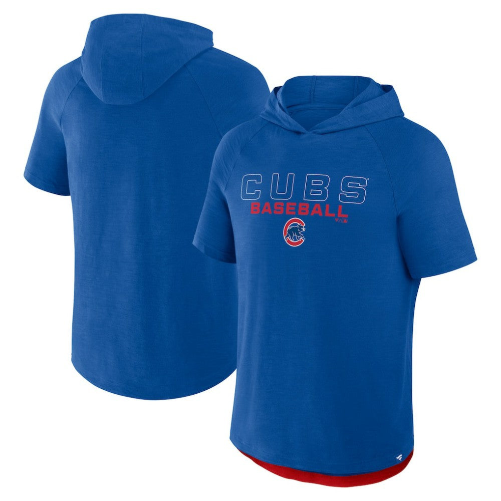 Chicago Cubs Fanatics Clubhouse Optimal Play Raglan Hoodie T-Shirt Outlet