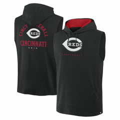 Cincinnati Reds Fanatics Fire Speed Sleeveless Pullover Hoodie Outlet
