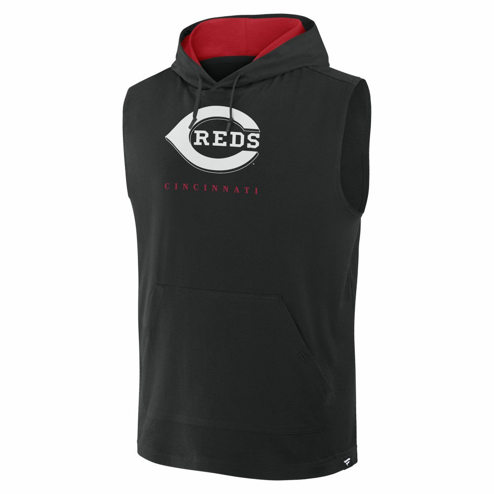 Cincinnati Reds Fanatics Fire Speed Sleeveless Pullover Hoodie Outlet