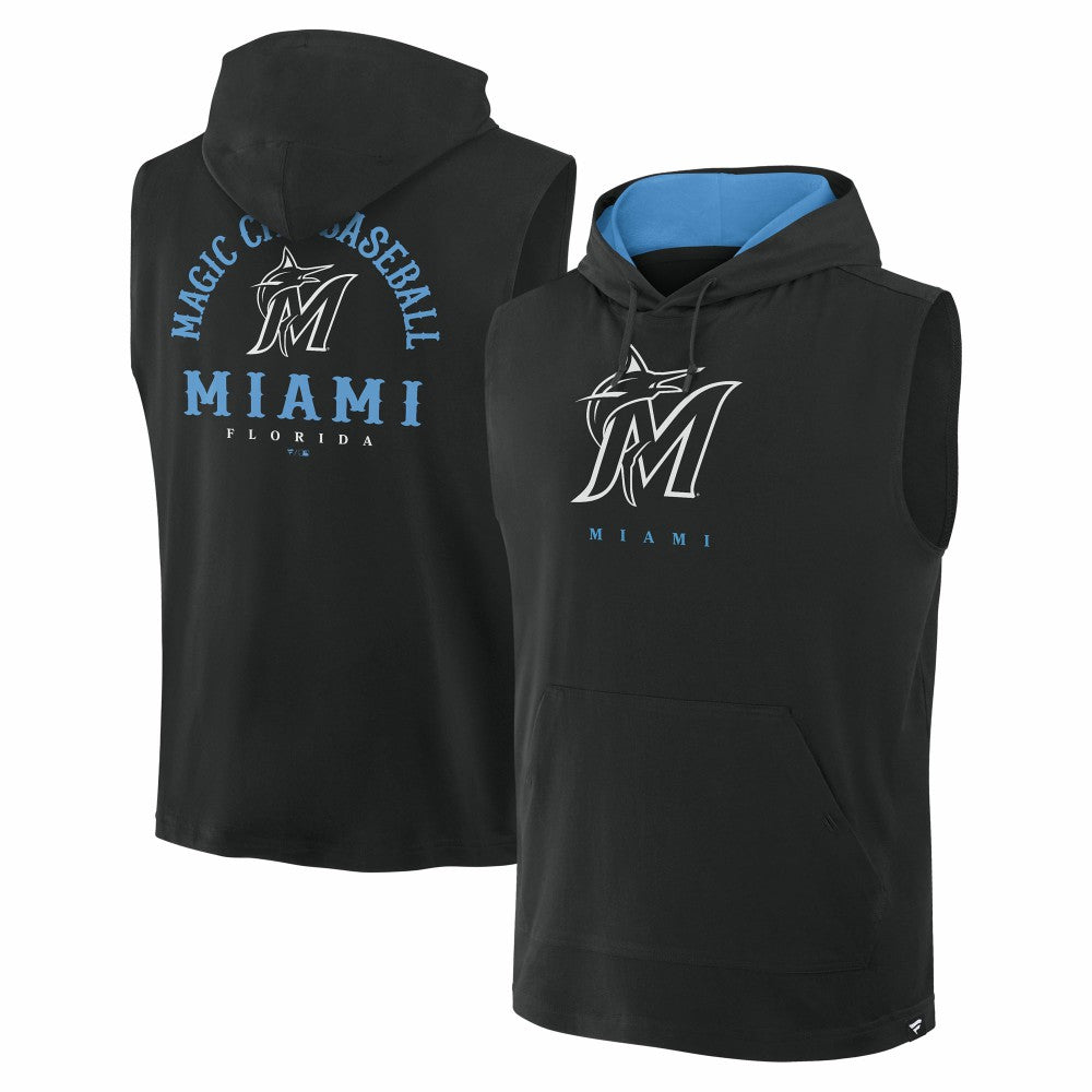 Miami Marlins Fanatics Fire Speed Sleeveless Pullover Hoodie for sale