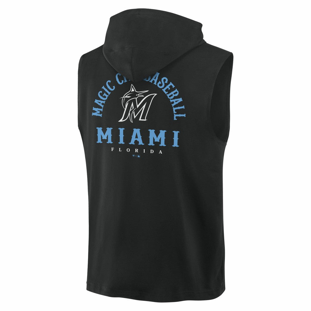Miami Marlins Fanatics Fire Speed Sleeveless Pullover Hoodie for sale