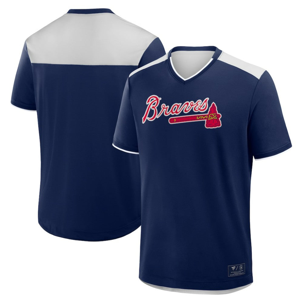 Atlanta Braves Fanatics Walk Off V-Neck T-Shirt Outlet
