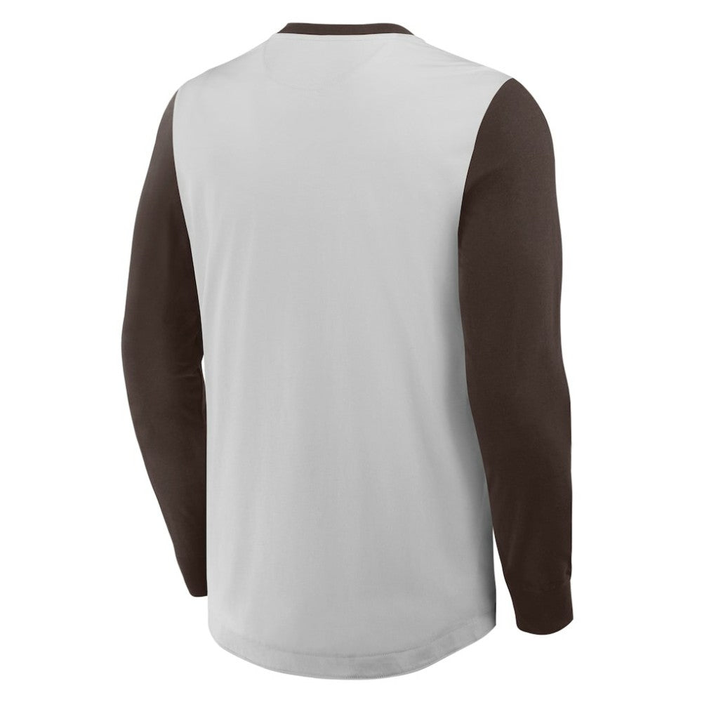San Diego Padres Fanatics Clubhouse Long Sleeve Henley Shirt Sale