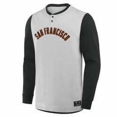San Francisco Giants Fanatics Clubhouse Long Sleeve Henley Shirt Outlet