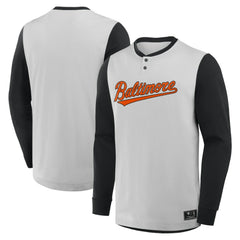 Baltimore Orioles Fanatics Clubhouse Long Sleeve Henley Shirt Online