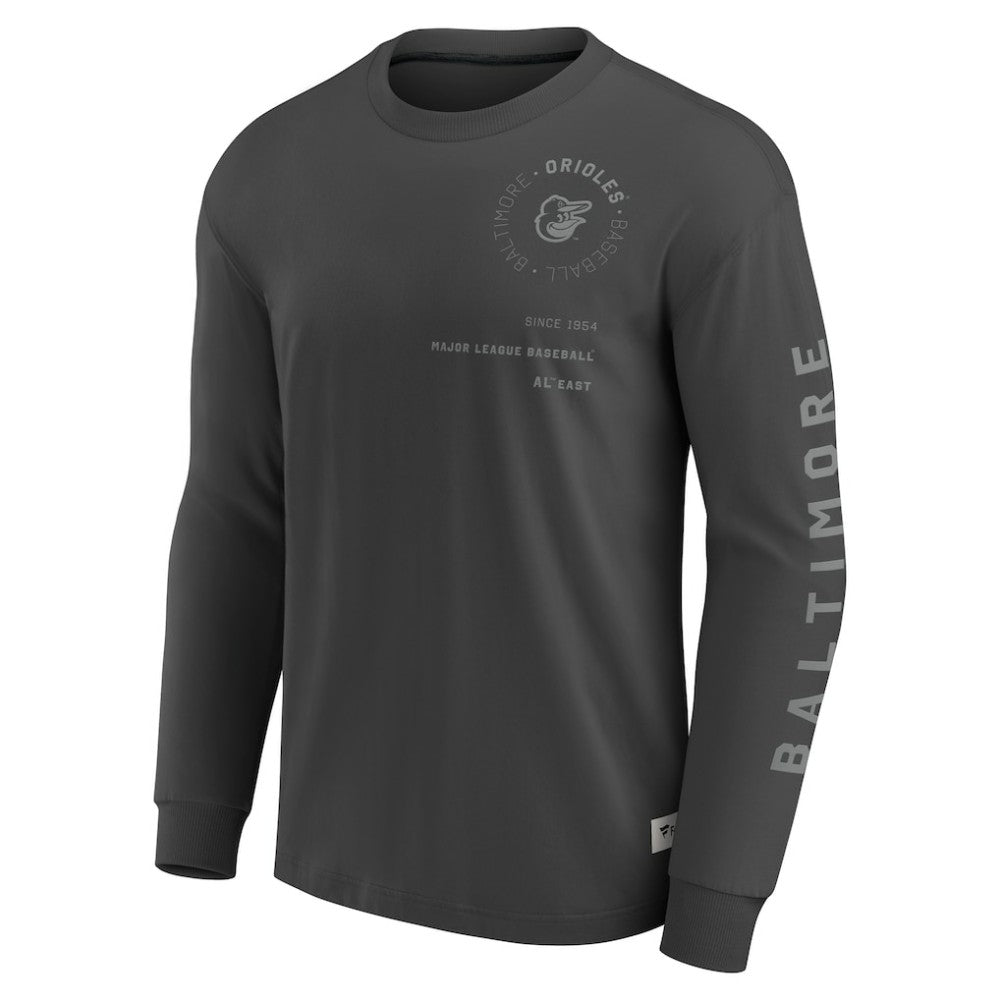 Baltimore Orioles Fanatics Elements Future Ground Tonal Info Long Sleeve T-Shirt Outlet