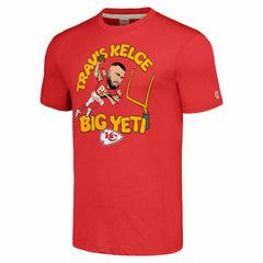 Travis Kelce Kansas City Chiefs Homage Unisex Caricature Player Tri-Blend T-Shirt - Red - NFL