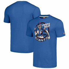 Lawrence Taylor New York Giants Homage Unisex Caricature Retired Player Tri-Blend T-Shirt - Royal - NFL
