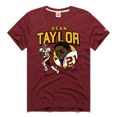 Sean Taylor Washington Commanders Homage Caricature Retired Player Tri-Blend T-Shirt - Burgundy - NFL