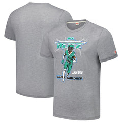 Ahmad Sauce Gardner New York Jets Homage Unisex NFL Blitz Player Tri-Blend T-Shirt - Heathered Gray - NFL