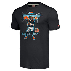 Joe Burrow Cincinnati Bengals Homage Unisex NFL Blitz Player Tri-Blend T-Shirt - Heathered Charcoal - NFL
