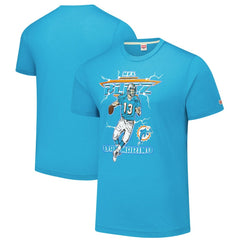 Dan Marino Miami Dolphins Homage Unisex NFL Blitz Retired Player Tri-Blend T-Shirt - Heathered Aqua - NFL