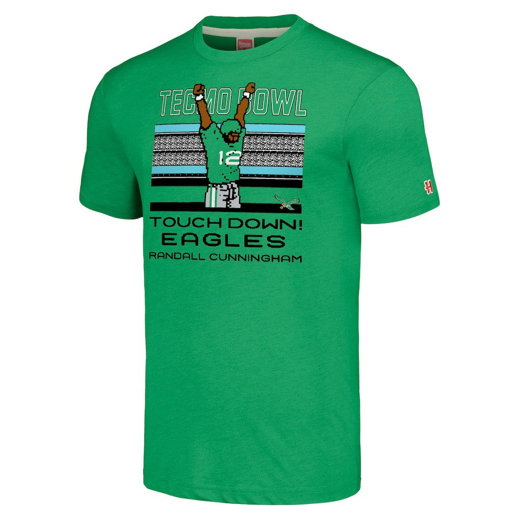 Randall Cunningham Philadelphia Eagles Homage Unisex Tecmo Bowl Retired Player Graphic Tri-Blend T-Shirt - Kelly Green - NFL