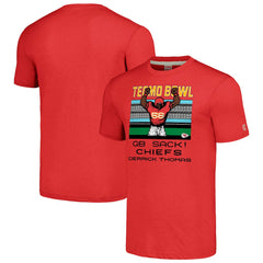 Derrick Thomas Kansas City Chiefs Homage Unisex Tecmo Bowl Retired Player Graphic Tri-Blend T-Shirt - Red - NFL