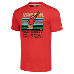 Jerry Rice San Francisco 49ers Homage Unisex Tecmo Bowl Retired Player Graphic Tri-Blend T-Shirt - Scarlet - NFL