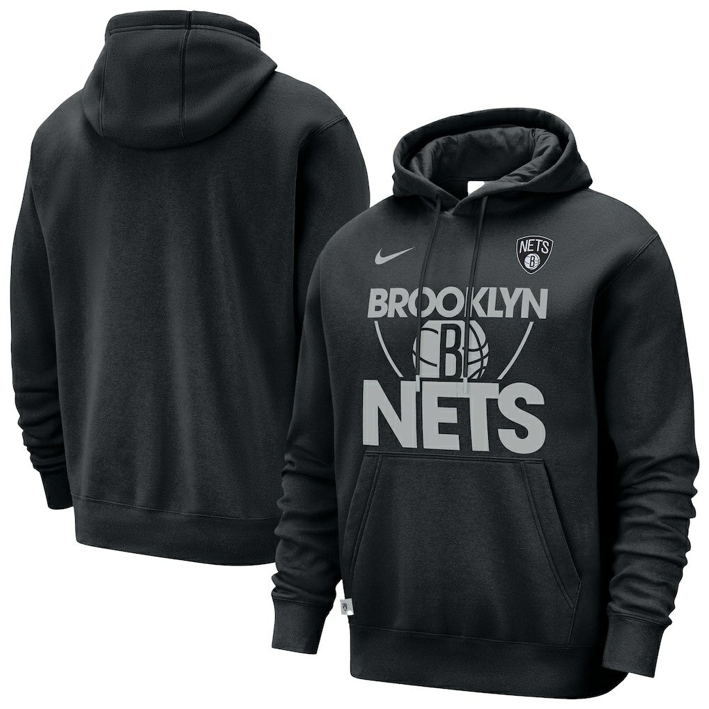 Nike Brooklyn Nets Courtside Club Pullover Hoodie Black