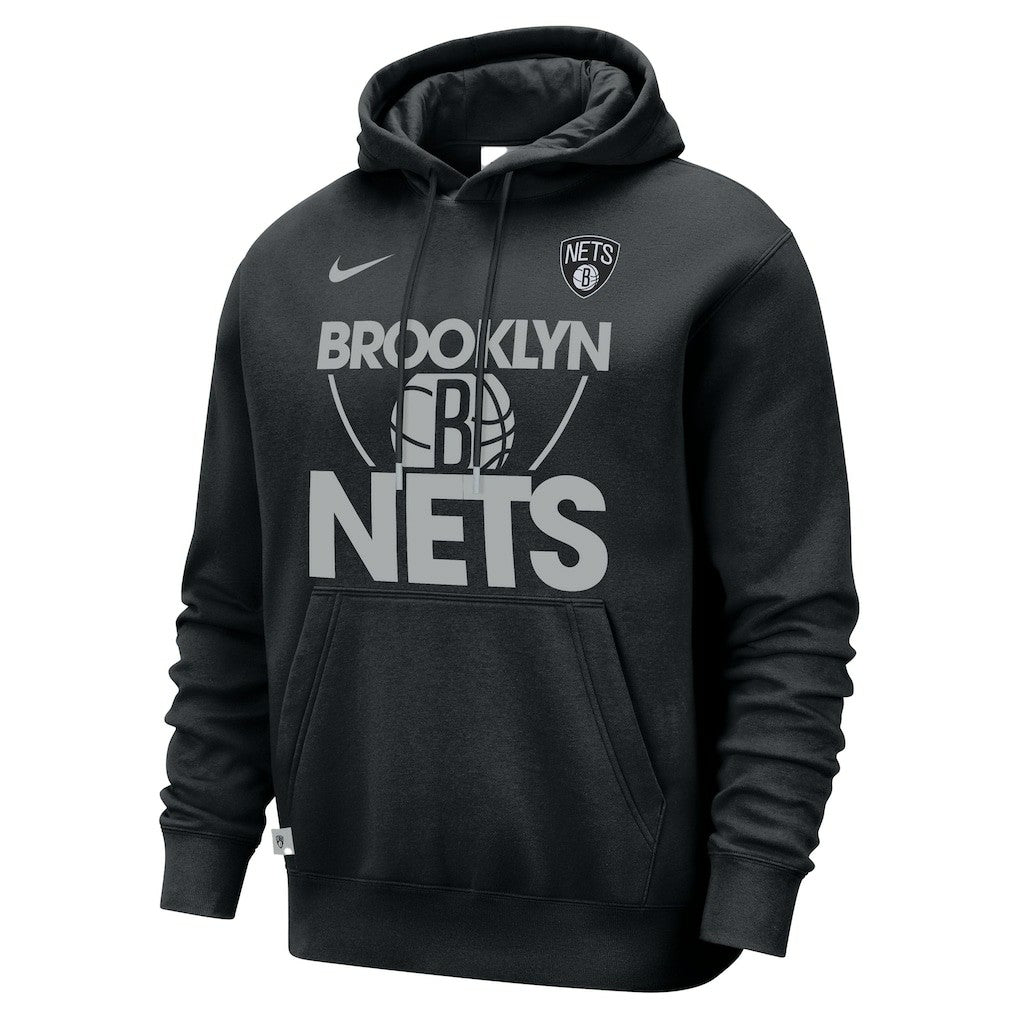 Nike Brooklyn Nets Courtside Club Pullover Hoodie Black