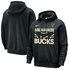 Nike Milwaukee Bucks Courtside Club Pullover Hoodie Black