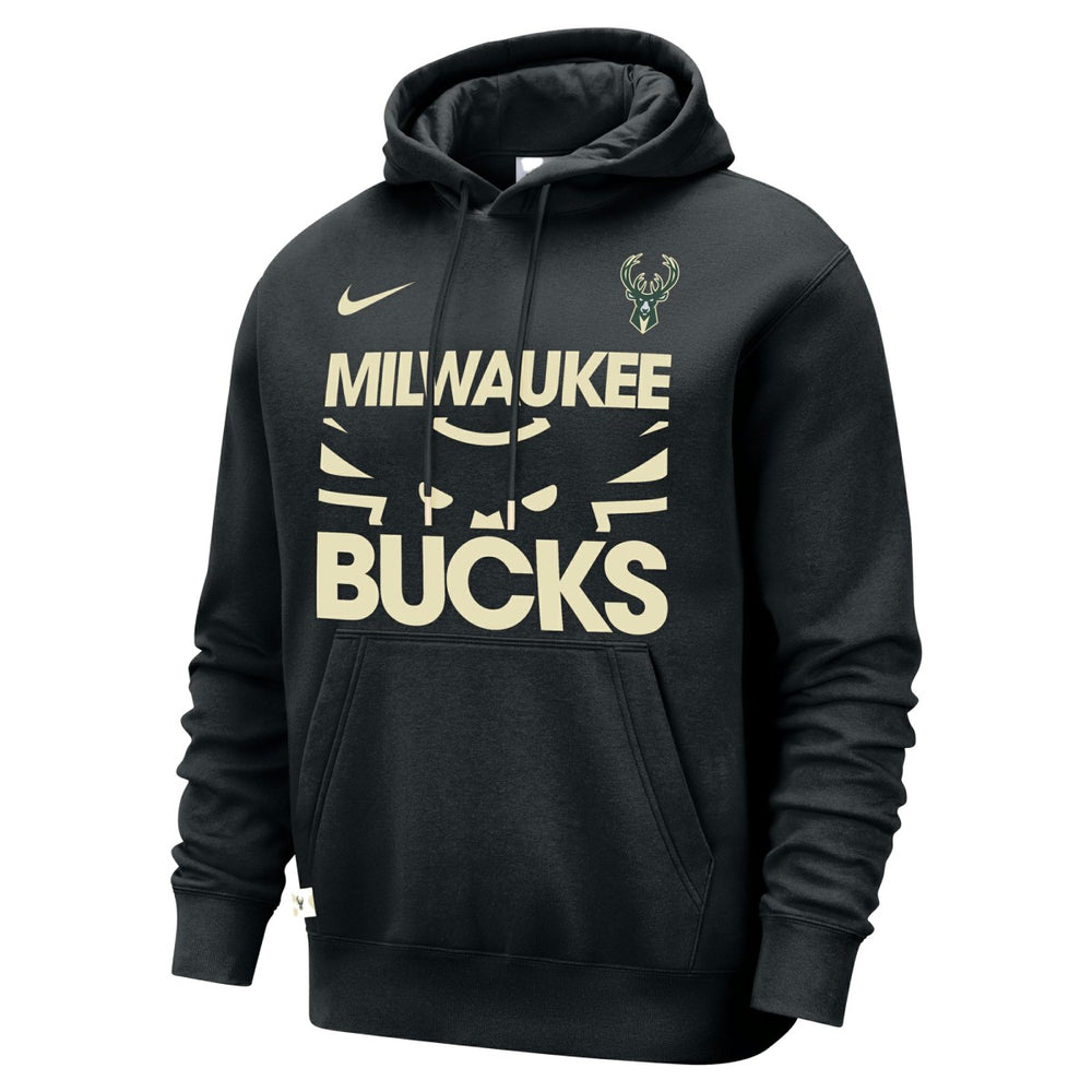 Nike Milwaukee Bucks Courtside Club Pullover Hoodie Black