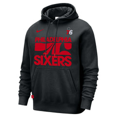 Nike Philadelphia 76ers Courtside Club Pullover Hoodie Black