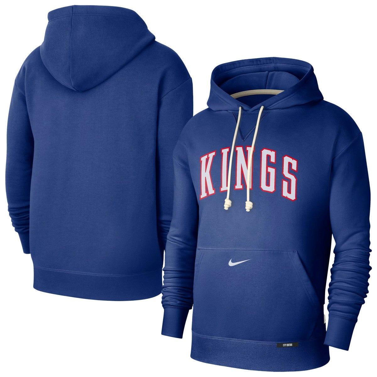 Nike Sacramento Kings 2024/25 City Edition Performance Courtside Standard Issue Pullover Hoodie Blue
