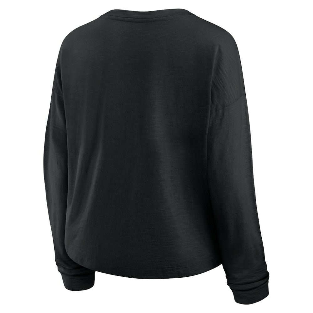 Pittsburgh Penguins Fanatics Women's Oversized All Out Effort Long Sleeve Henley T-Shirt - Black | Fanatics near me